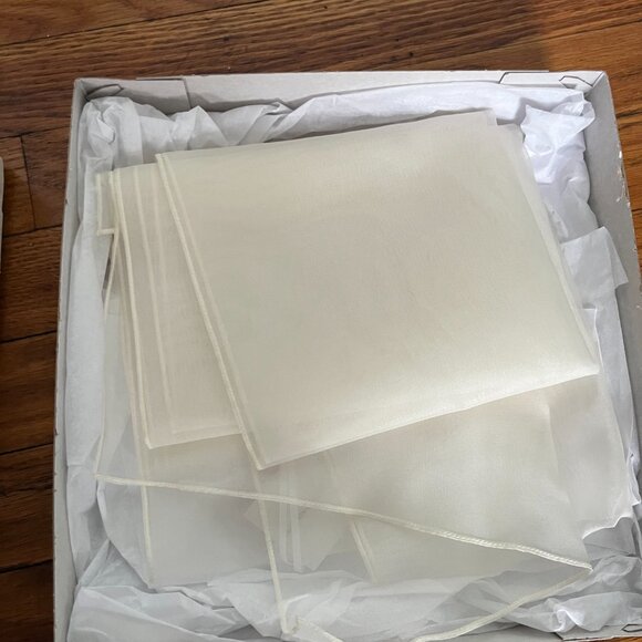 Silk Organza Ivory Bridal Scarf - Picture 5 of 6